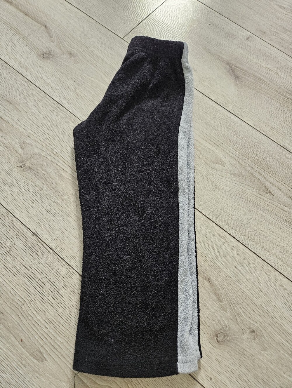 Little Rebels Baby Boys Black Fleece Track Pants Grey Side Stripe Size 24M